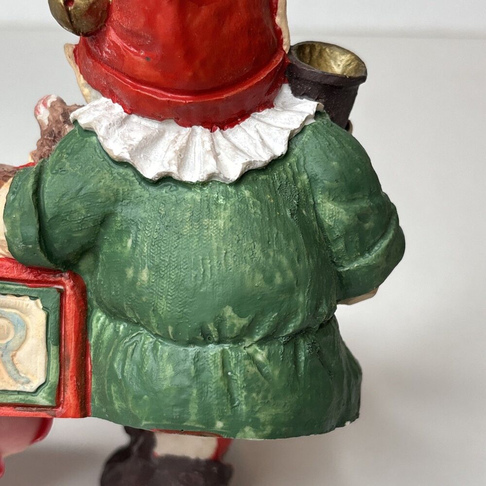 Christmas Elf Toymaker Figurine Teddy Bear ABC Block Rifle 5” Holiday Decor - Picture 15 of 16